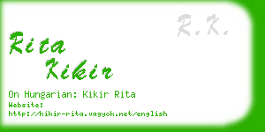 rita kikir business card